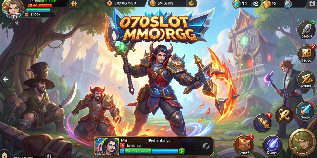 Tampilan gameplay seru di dunia MMORPG 070SLOT.