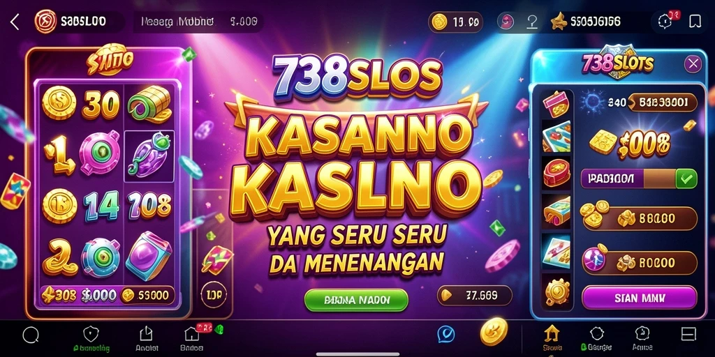 Tampilan utama gameplay 738SLOTS yang menarik dan seru.