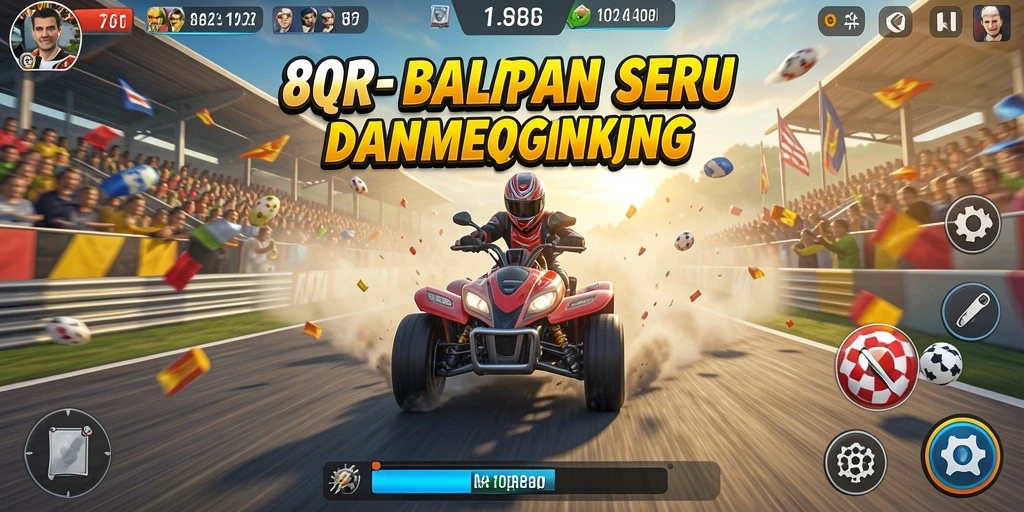 Tampilan gameplay racing yang seru dan mendebarkan.