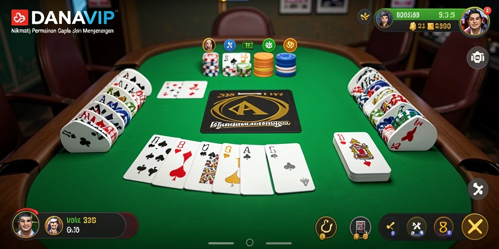 Screenshot gameplay Gaple yang seru dan menarik di DANAVIP.