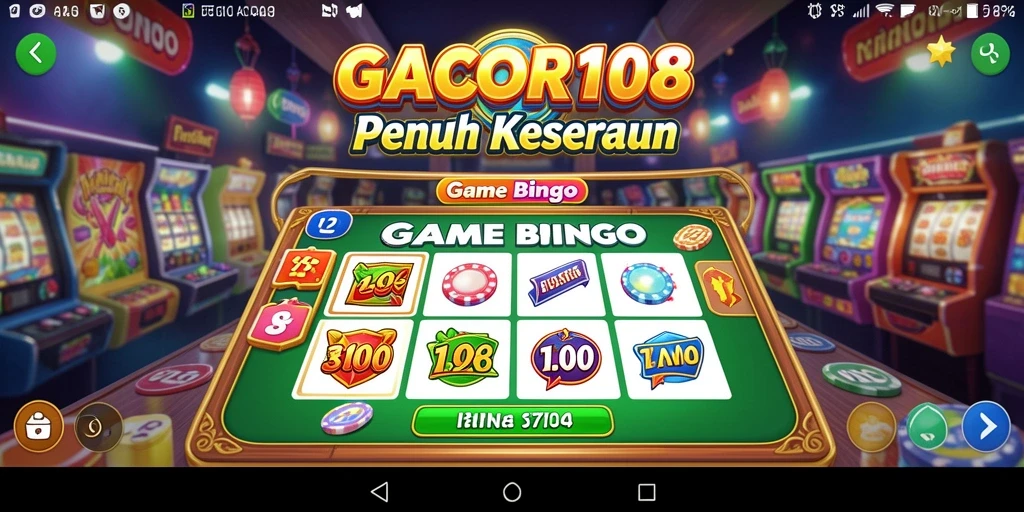 Screenshot gameplay GACOR108 menampilkan suasana seru permainan Bingo.