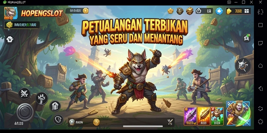 Screenshot gameplay <strong>HOPENGSLOT</strong> yang menampilkan eksplorasi dunia terbuka.