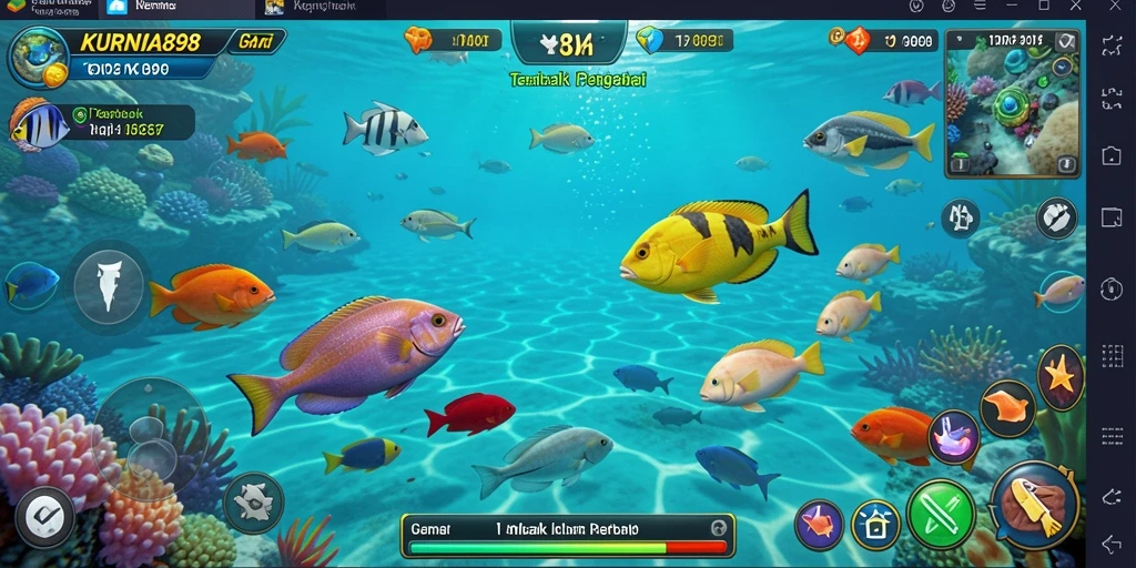 Gameplay seru KURNIA898 saat menembak ikan.