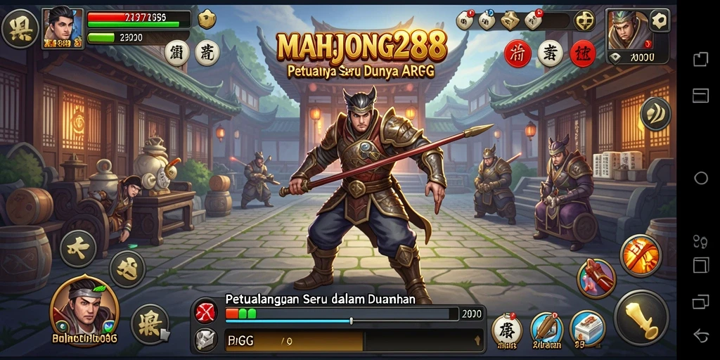 Menampilkan aksi seru dalam permainan ARPG MAHJONG288.