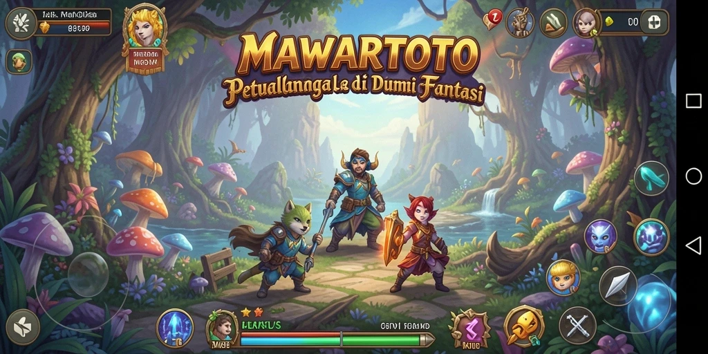 Tampilan gameplay seru dalam dunia petualangan MAWARTOTO.