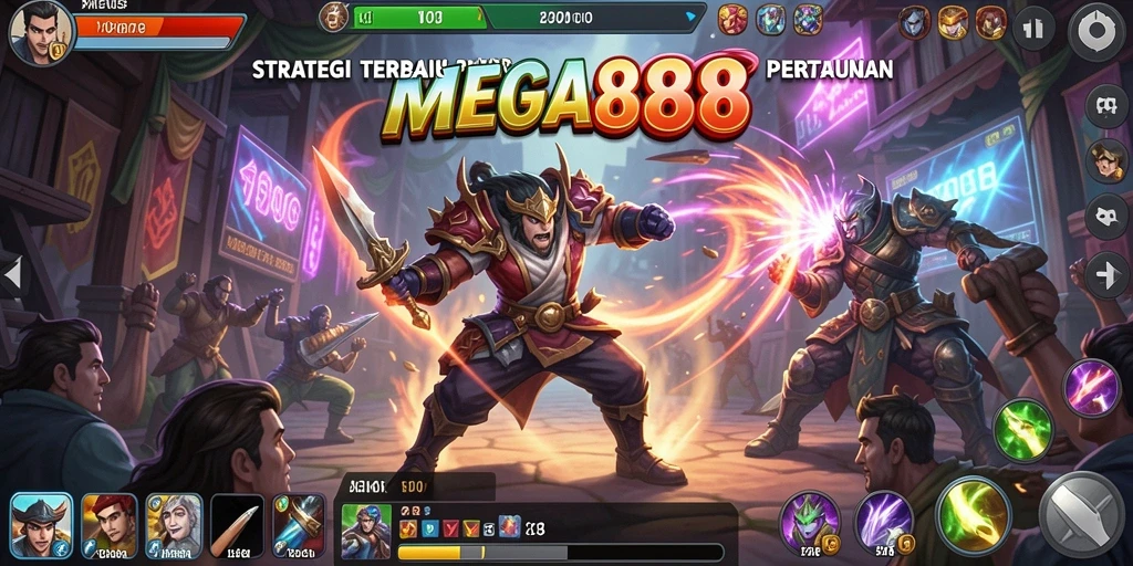 Tampilan gameplay MEGA888 yang mendebarkan dan strategis.