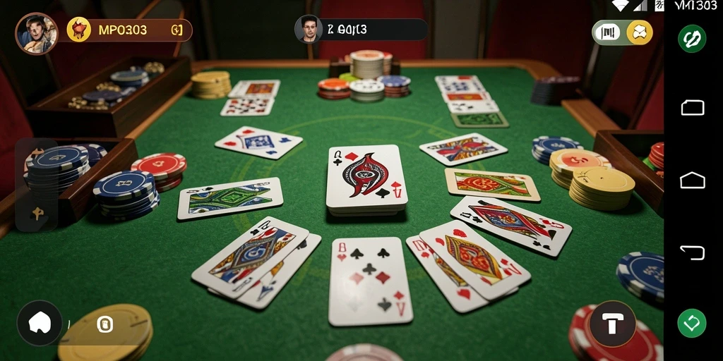 Screenshot MPO303 menampilkan keseruan permainan Gaple yang interaktif.