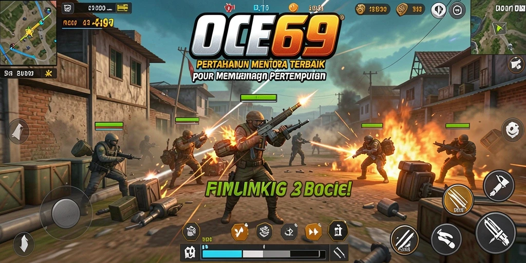 Tampilan gameplay OCE69 yang mendebarkan dalam pertahanan menara.