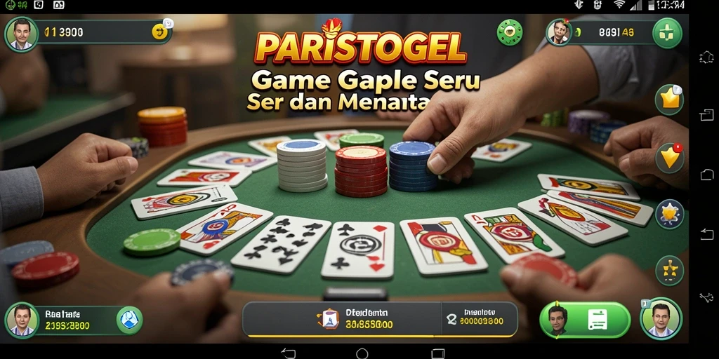 Screenshot menarik dari gameplay PARISTOGEL yang mencerminkan suasana Gaple.
