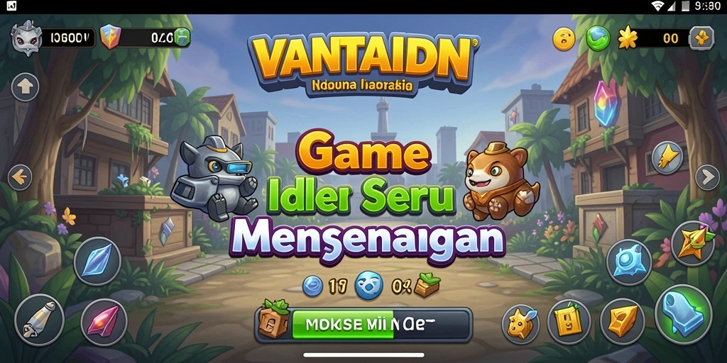 Tampilan gameplay <strong>VANTAIDN</strong> menunjukkan aksi karakter dalam mode Idle.